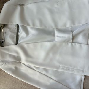 White cape blazer